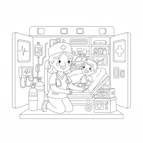 Disegni di Dottori da Coloreare – disegno 4